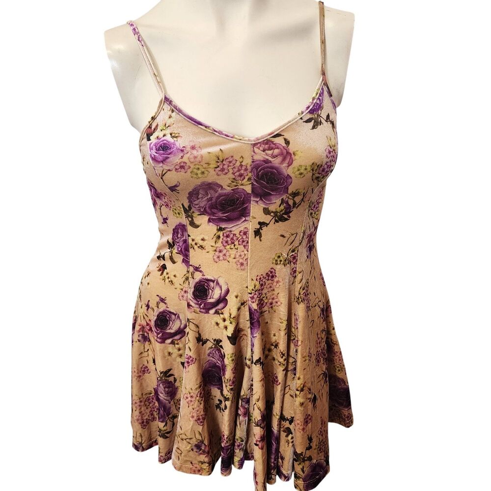 Cotton Candy LA Floral Fit & Flare‎ Dress Small Y2K Grunge Fairycore Mini